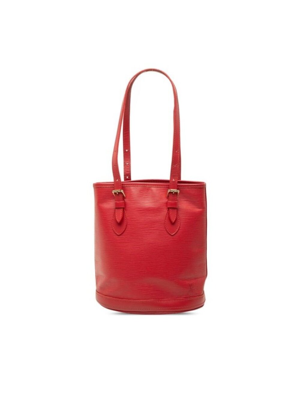 Louis Vuitton Epi Bucket PM Tote Shoulder Bag Rouge Red Leather